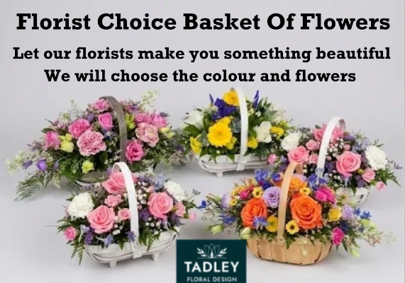 Florist Choice Funeral Basket Of Flowers