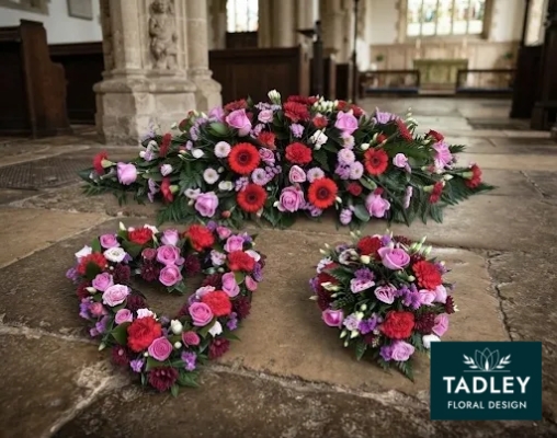 Red & Pink Funeral Flower Collection