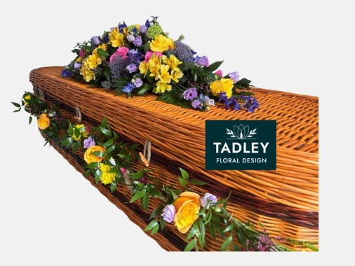 Country Coffin Spray & Garland 5'