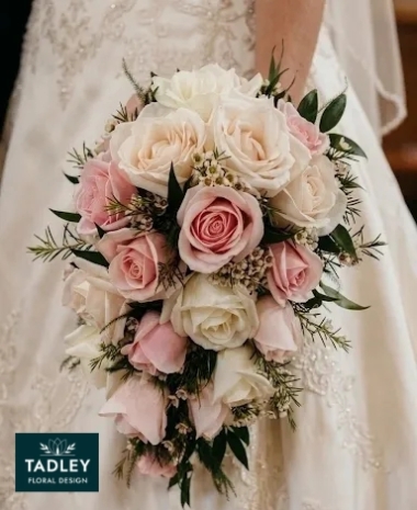 Shower Bouquet Pink & White